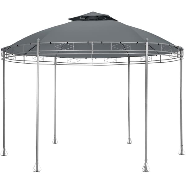 Havepavillon rund 3,5m Siana - anthrazit