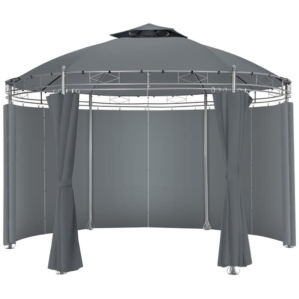 Havepavillon rund 3,5m Siana - anthrazit