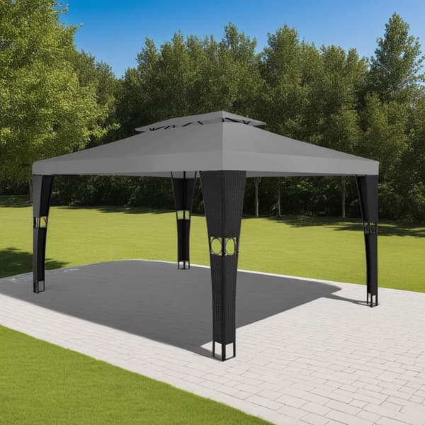 Paviljong i konstrotting Mona 3x4m - svart/antracit