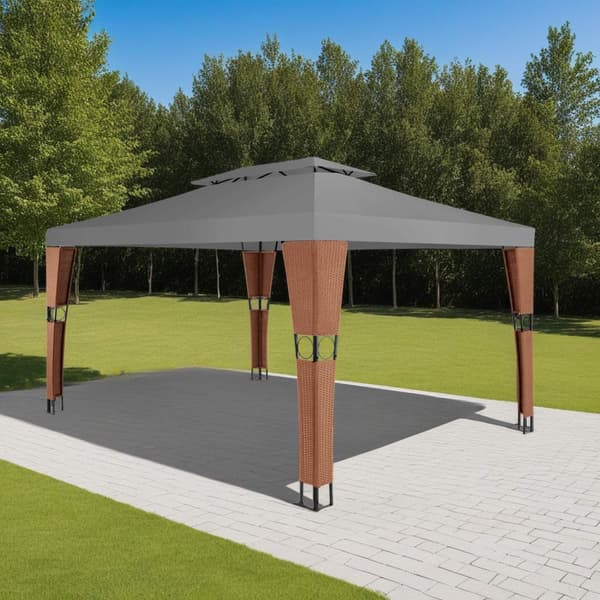 Paviljong i konstrotting Mona 3x4m - brun/antracit