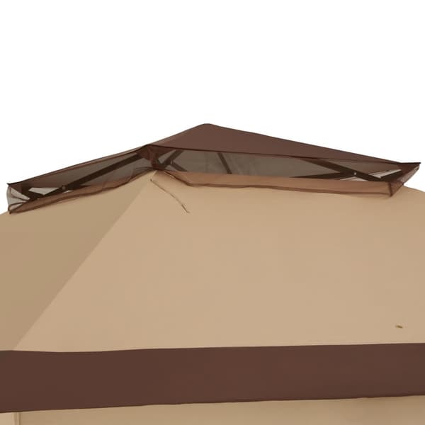 Havepavillon Carabobo 3,64x3,64x2,94m - brun