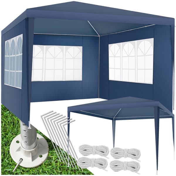 Havepavillon Baraban 3x3m med 3 sidepaneler - blå