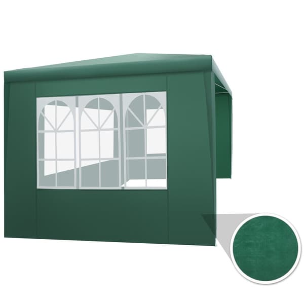 Havepavillon Baraban 3x3m med 3 sidepaneler - grøn