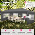 Miniatyrbild 3 av 11: Paviljong Vivara 6x3m med 5 sidopaneler - grå