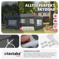 Miniatyrbild 4 av 11: Paviljong Vivara 6x3m med 5 sidopaneler - grå