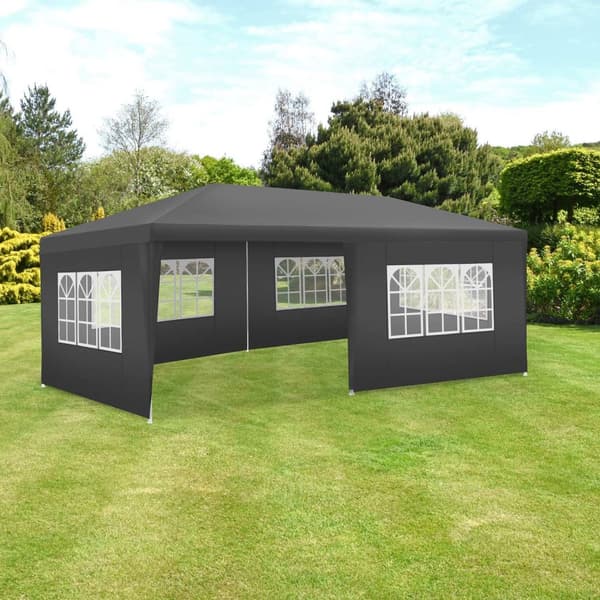 Paviljong Vivara 6x3m med 5 sidopaneler - grå