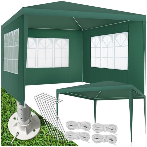 Paviljong Baraban 3x3m med 3 sidopaneler - grön
