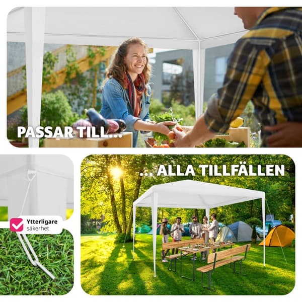 Paviljong Kara 3x3 m - vit