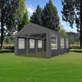 Miniatyrbillede 3 af 11: Festtelt 6x4 med 4 sidedele - grå