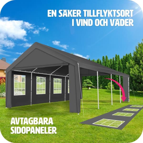 Partytält Mammut 8x4m - grå