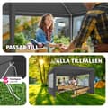 Miniatyrbild 8 av 9: Paviljong Baraban 3x3m med 3 sidopaneler - grå
