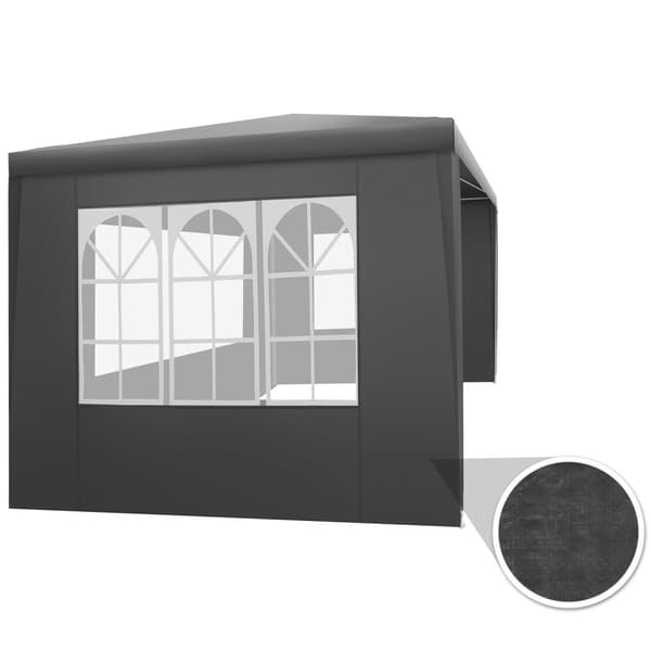 Havepavillon Baraban 3x3m med 3 sidepaneler - grå