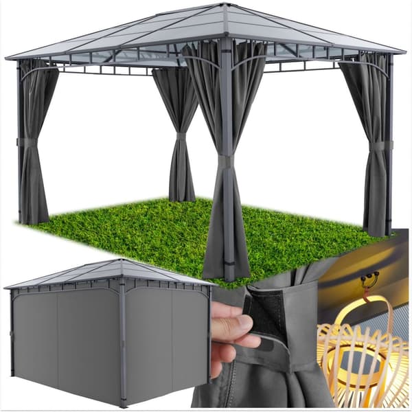 Pavillon Caracas, polycarbonat-tagplader - 3 x 4 m