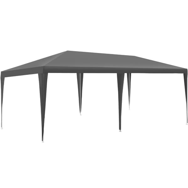 Paviljong Novara med 5 sidodelar 6x3m vattentät - grå
