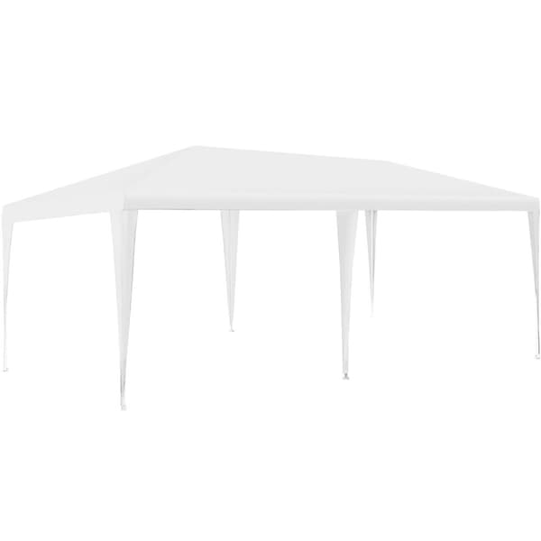 Havepavillon Novara med 5 sidepaneler, vandtæt, 6x3m - hvid