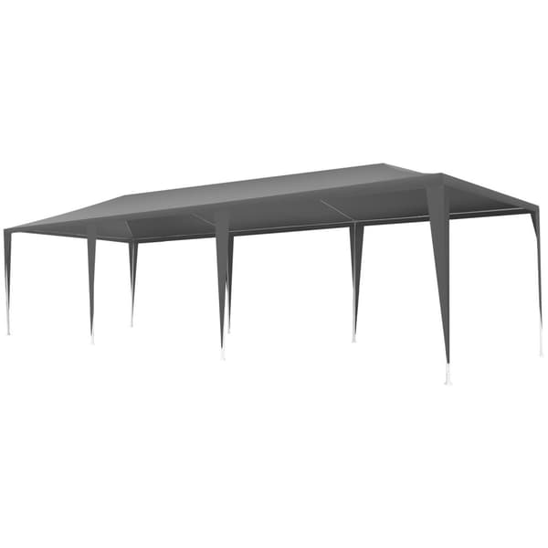 Paviljong Miramas 9x3m med 8 sidodelar vattentät - grå