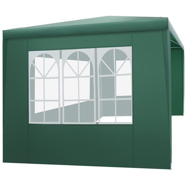 Havepavillon Barinas med 3 sidepaneler, vandtæt, 3x3m - grøn