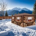 Miniatyrbillede 3 af 11: Pavillon Almchalet med aftagelige sidepaneler - 6 m
