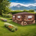 Miniatyrbillede 2 af 11: Pavillon Almchalet med aftagelige sidepaneler - 6 m