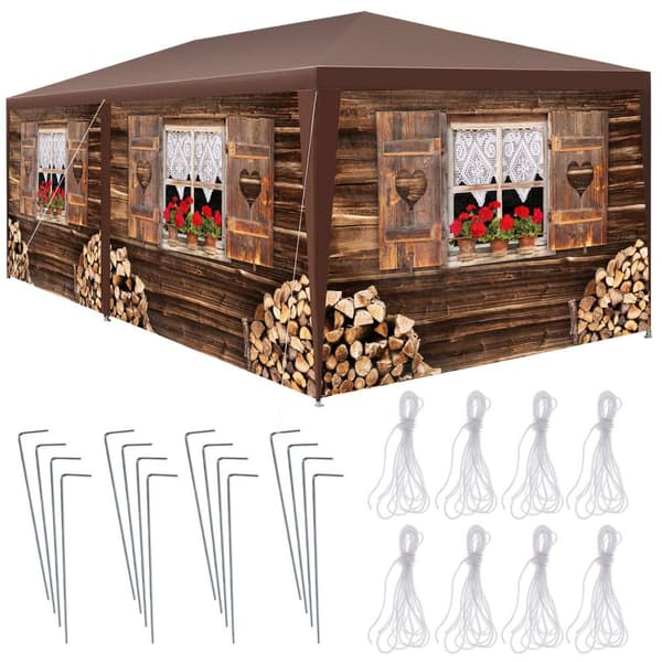 Pavillon Almchalet med aftagelige sidepaneler - 6 m
