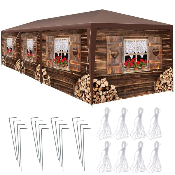 Pavillon Almchalet med aftagelige sidepaneler - 9 m