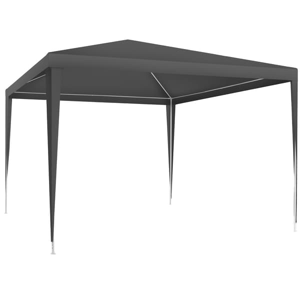 Havepavillon Barinas med 3 sidepaneler, vandtæt, 3x3m - grå