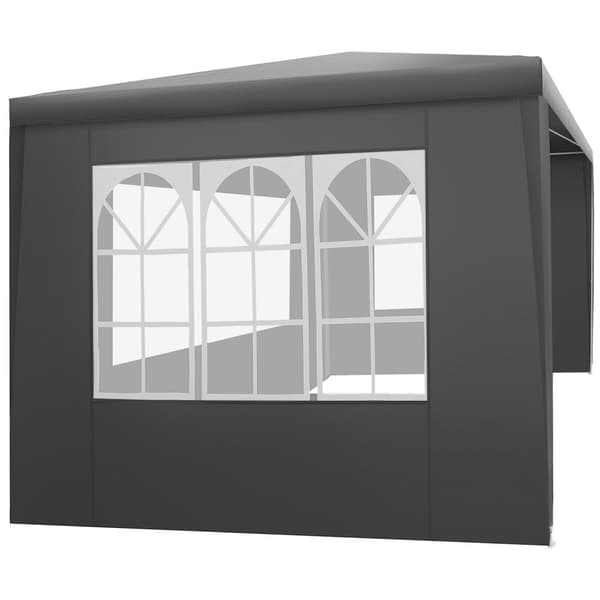 Havepavillon Barinas med 3 sidepaneler, vandtæt, 3x3m - grå