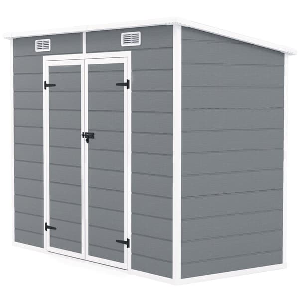 Metal Værktøjsskur, 2.4x1.3 m, Grå