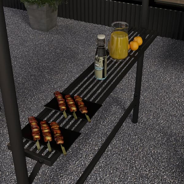 BBQ Paviljong, Grillpaviljong, 277x149x230 cm, Mörkgrå