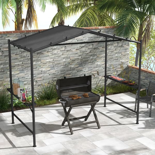 BBQ Paviljong, Grillpaviljong, 277x149x230 cm, Mörkgrå
