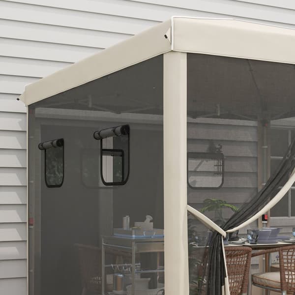 Foldbart Pavillon, 3x3m, 297x297x287 cm, Beige
