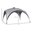 Miniatyrbillede 3 af 9: Havepavillon, 400x400x250 cm, Creme Hvid
