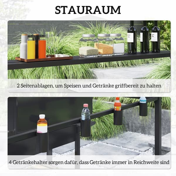 Grill Pavillon, 250x160x250 cm, Sort