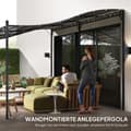 Miniatyrbillede 6 af 9: Pergola med tag, 3x5x2,5 m, Mørkegrå