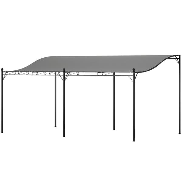 Pergola med tag, 3x5x2,5 m, Mørkegrå