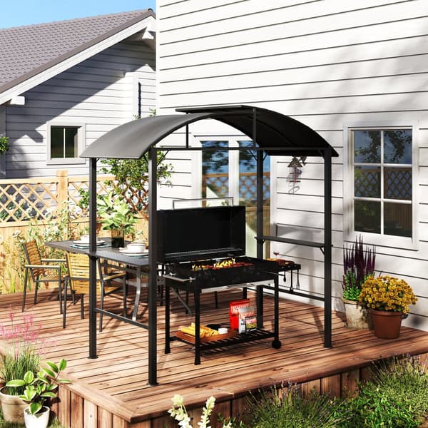 Grillpaviljong, 233x110x235 cm, Mörkgrå