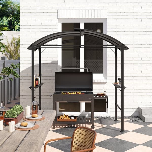 Grillpaviljong, 233x110x235 cm, Mörkgrå