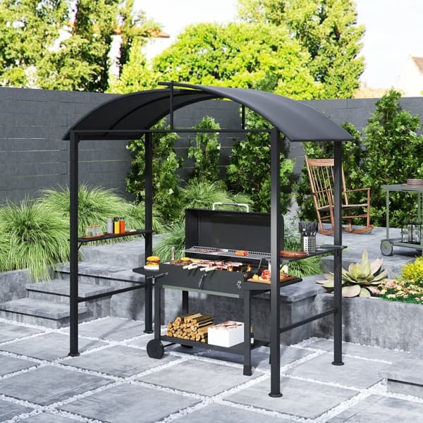 Grillpaviljong, 233x110x235 cm, Mörkgrå