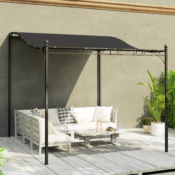 Lean-to Pavillon, 2.5x3x2.5 m, Mørkegrå