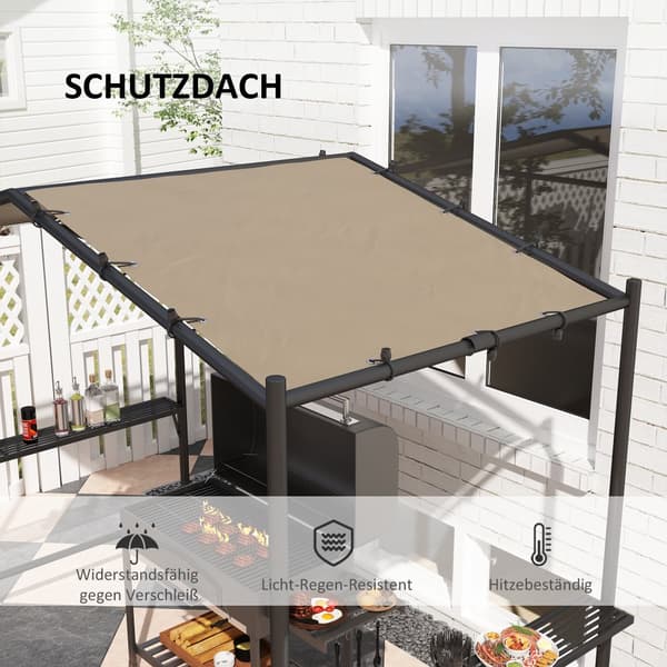 BBQ Pavillon, 277x149x230 cm, Khaki