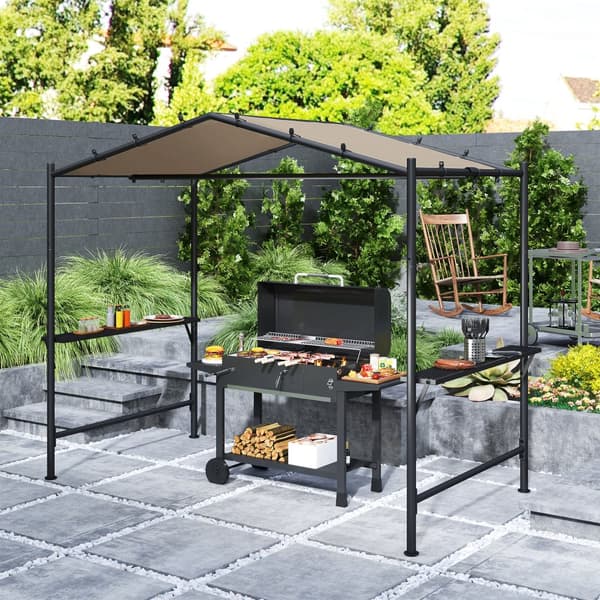BBQ Pavillon, 277x149x230 cm, Khaki