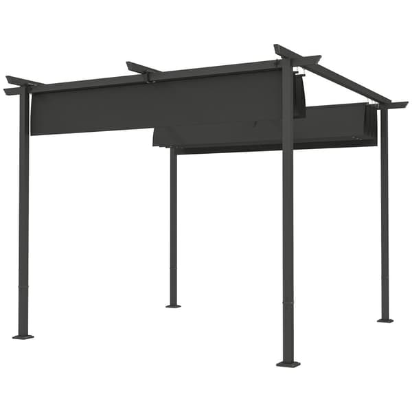 Pergola, 3x3m, 300x300x227 cm, Mørkegrå