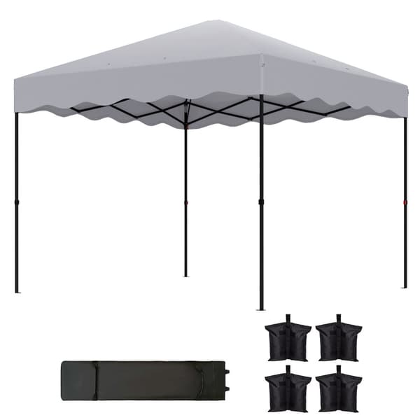 Pop-up paviljong, 297x297x287 cm, Ljusgrå