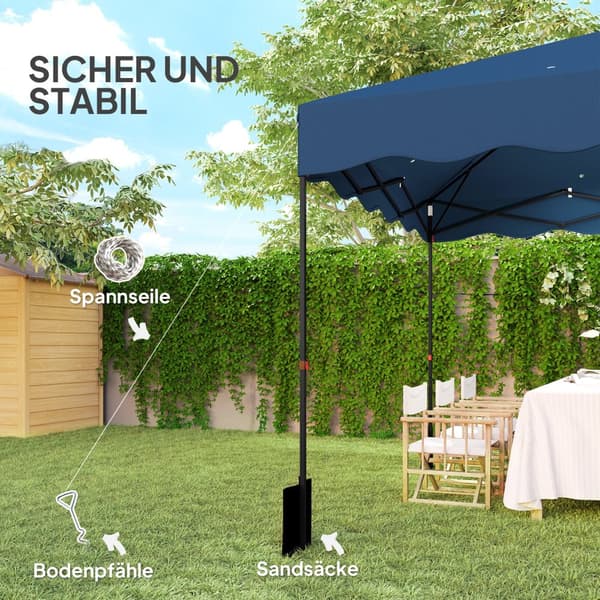 Pop-up paviljong, 3x3m, Mörkblå