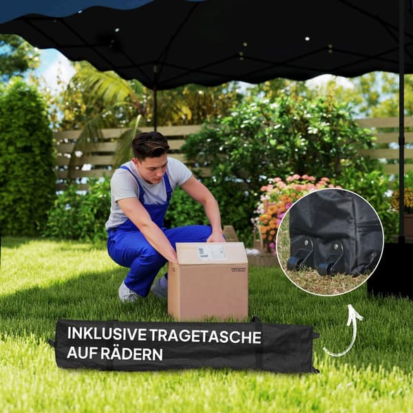 Pop-up paviljong, 3x3m, Mörkblå