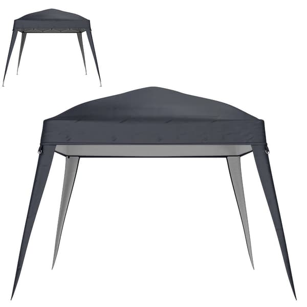 Paviljong Ersättnings Tak, 240x240 cm (topp), 300x300 cm (bas), Mörkgrå