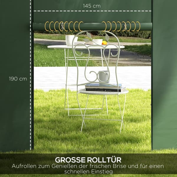 Pavillon Sidepanel Sæt, 295x195 cm, Grøn