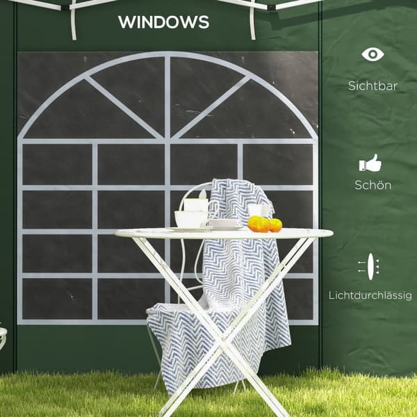 Pavillon Sidepanel Sæt, 295x195 cm, Grøn