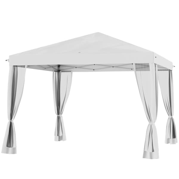 Pavillon, 2.96x2.96x2.65 m, Creme Hvid
