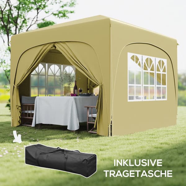 Pavillon, 3x3m, 300x300x273 cm, Sand